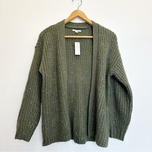 American Eagle NWT Open Front Sweater Cardigan Knit Oversized Slouchy Green XS